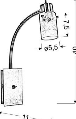 Sklep Kaja Smukły, regulowany reflektorek ścienny 91-22493 FROZEN | Kaja