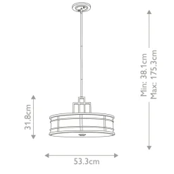 Cheap Solidna lampa wisząca do sypialni FE-FUSION-P-L-PNBR z serii FUSION Żyrandole Nowoczesne