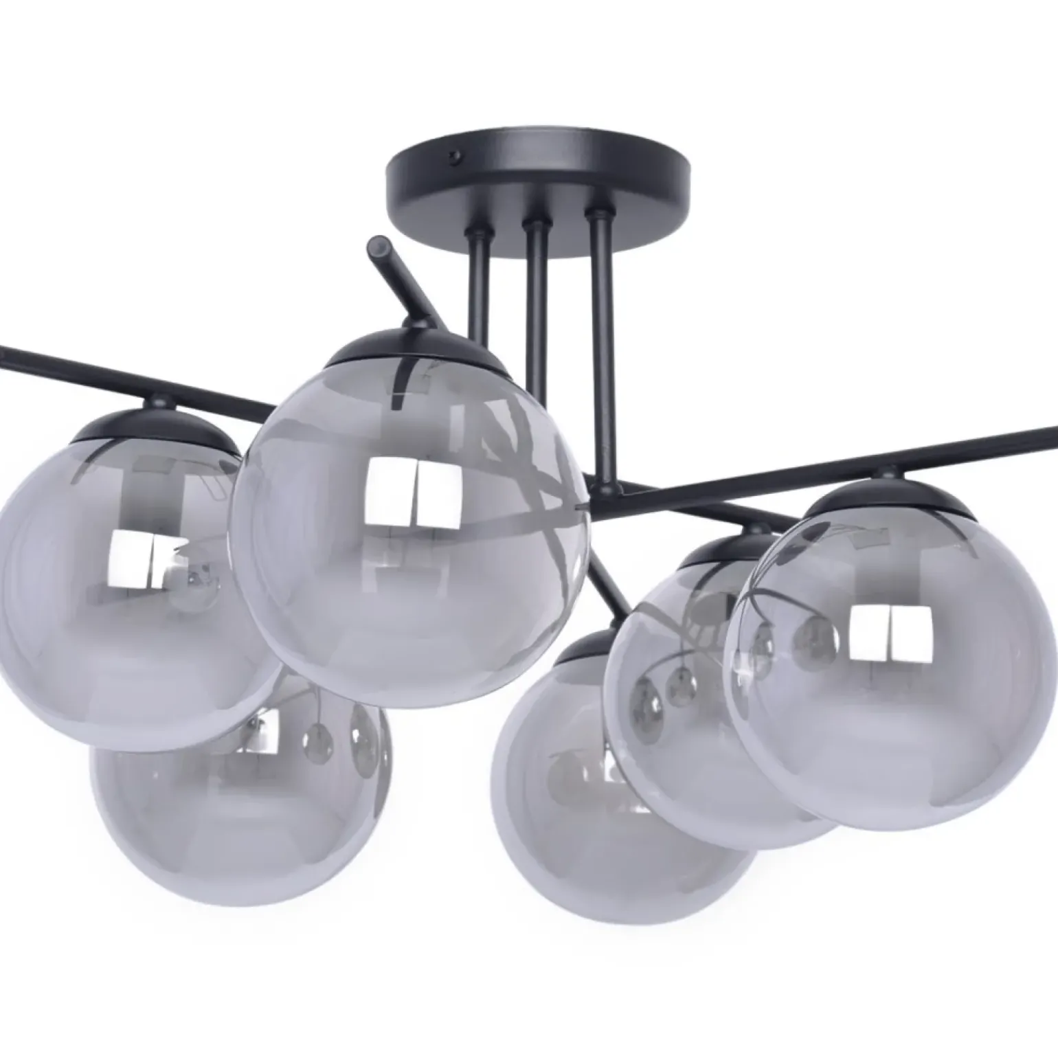 Fashion Spektakularna lampa sufitowa, grafitowe klosze K-5167 - GAMMA | Kaja Żyrandole Nowoczesne