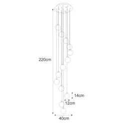 Flash Sale Spektakularna lampa wisząca z 13 kloszami KP-30 z serii DO Żyrandole Nowoczesne