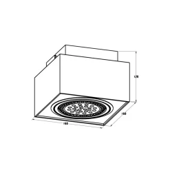 Sklep Kaja Spot box z ruchomym oczkiem 20074-WH BOXY CL 1| Kaja Oświetlenie