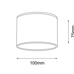 Sklep Kaja Spot czarna tuba IP44, punktowa lampa downlight ANT 8052 SUWA | Kaja