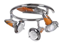 Sklep Kaja Spot K-LS-605G-340 z serii Orion - chrom, dąb