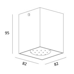Sklep Kaja Spot kostka z nieruchomym światłem H-50475-WH SQUARE | Kaja