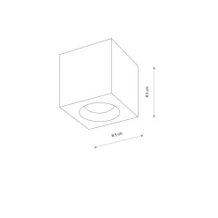 Sklep Kaja Spot natynkowy do kuchni 8,5x8,5cm 10718 PARANA | Kaja Oświetlenie