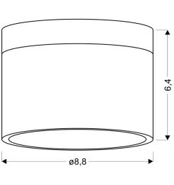 Sklep Kaja Spot natynkowy LED ø8,8cm do holu 2273716 z serii TUBA | Kaja