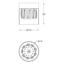 Sklep Kaja Spot natynkowy z kryształkami C0389-01A-0FD2 GEM| Kaja Oświetlenie