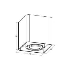 Sklep Kaja Spot natynkowy z ruchomym oczkiem 20039-WH QUADRY SL 1 | Kaja