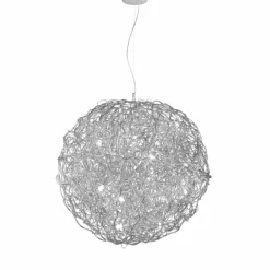 Flash Sale Srebrna, dekoracyjna kula wisząca 15xG9 2019-21 SAREA | Kaja Żyrandole Nowoczesne