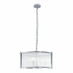 New Srebrna, kryształowa lampa wisząca 2200131P-L MARMO | Kaja Oświetlenie Żyrandole Nowoczesne