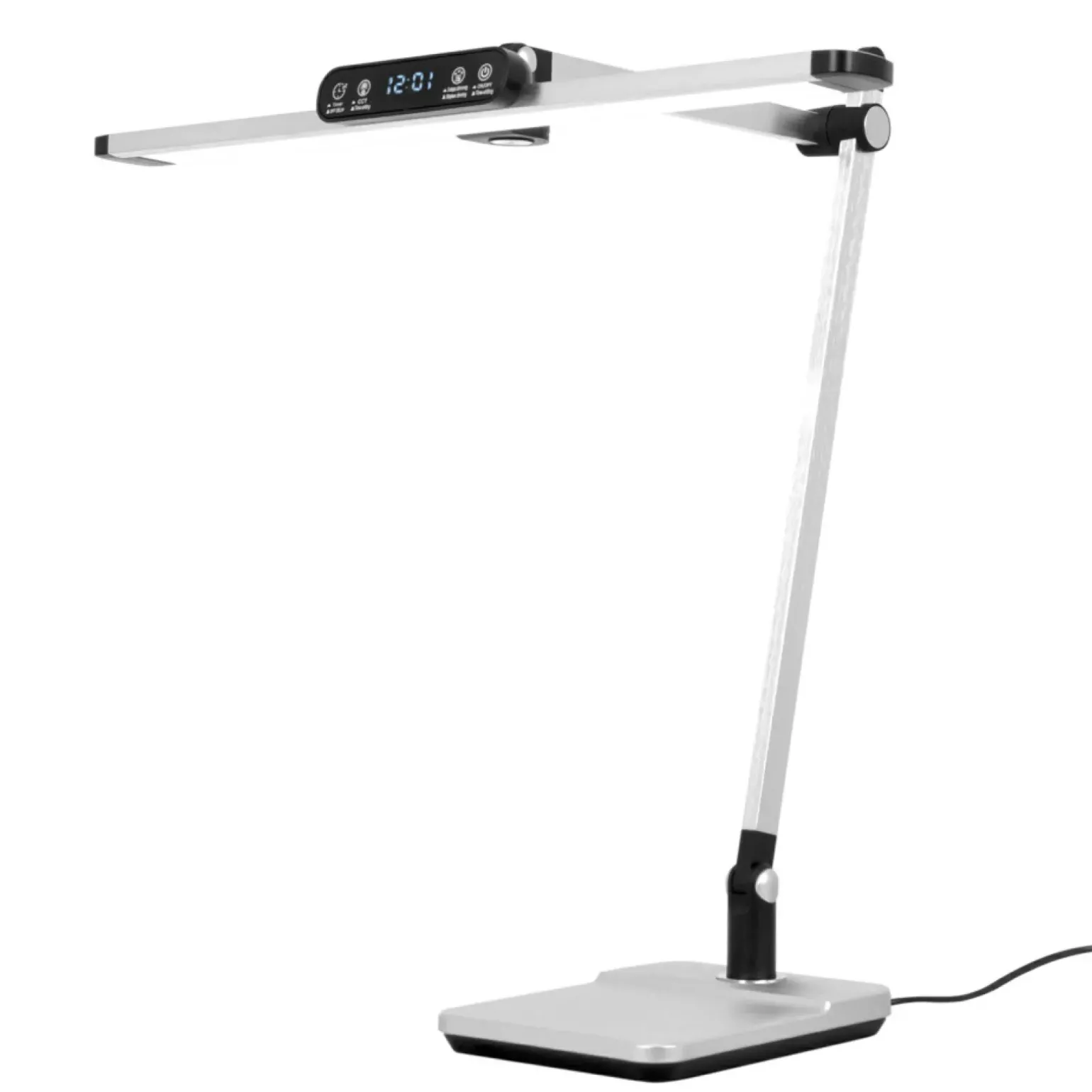 Sklep Kaja Srebrna lampa biurkowa, kreślarska, LED K-BL1321 z serii ARES