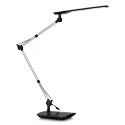 Sklep Kaja Srebrna lampa biurkowa z regulacją ramienia 105683 | Kaja Oświetlenie