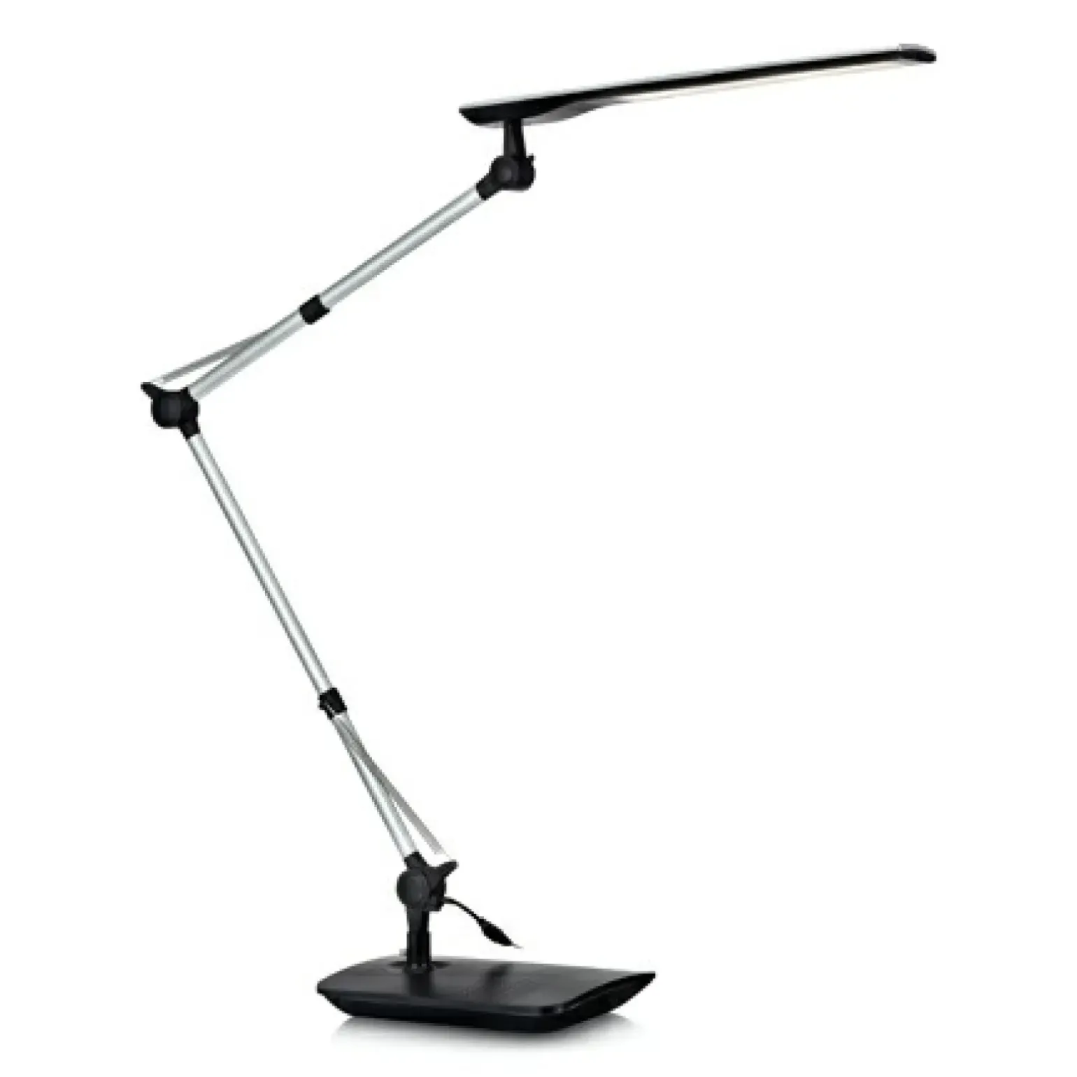 Sklep Kaja Srebrna lampa biurkowa z regulacją ramienia 105683 | Kaja Oświetlenie