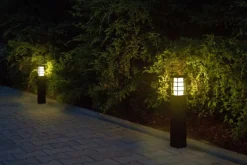 Sklep Kaja Srebrna lampa ogrodowa, prosta oprawa RADO II 2 AL z serii RADO II | Kaja Oświet