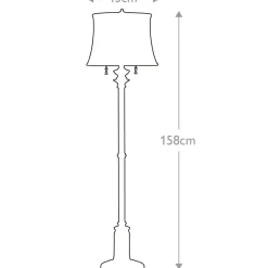 Sklep Kaja Srebrna lampa podłogowa, abażur FE-STATEROOM-FL-AN z serii STATEROOM