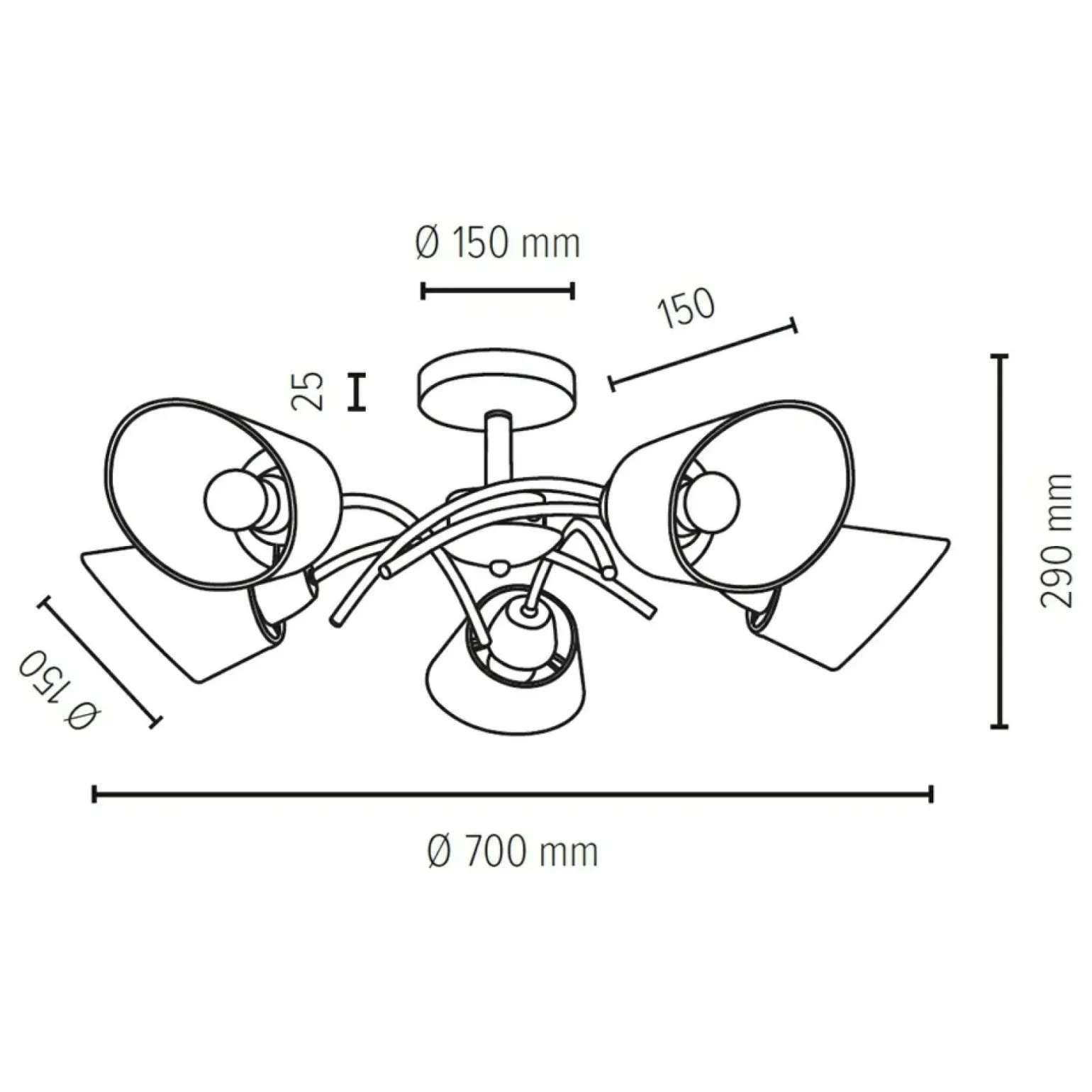 Sklep Kaja Srebrna lampa sufitowa do klasycznego wnętrza 8341528 METTE | Kaja