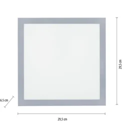 Shop Srebrna lampa sufitowa LED - kwadrat 14750-21 z serii FLAT | Kaja Żyrandole Nowoczesne