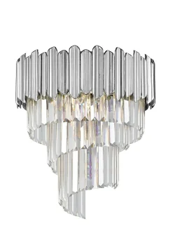 Sklep Kaja Srebrna lampa sufitowa z kryształkami C0535-05C-F4AC z serii GLADIUS