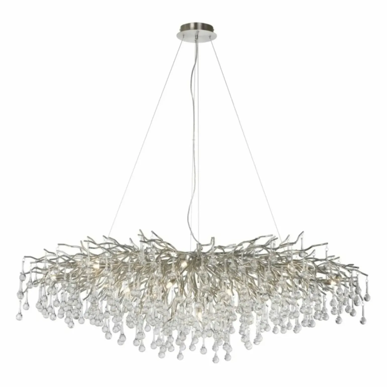 New Srebrna lampa wisząca do nowoczesnego salonu 2031-55 ICICLE | Kaja Żyrandole Nowoczesne