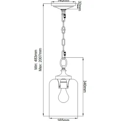 Hot Srebrna lampa wisząca, klasyczna FE-HOUNSLOW-P-PN z serii HOUNSLOW Żyrandole Nowoczesne