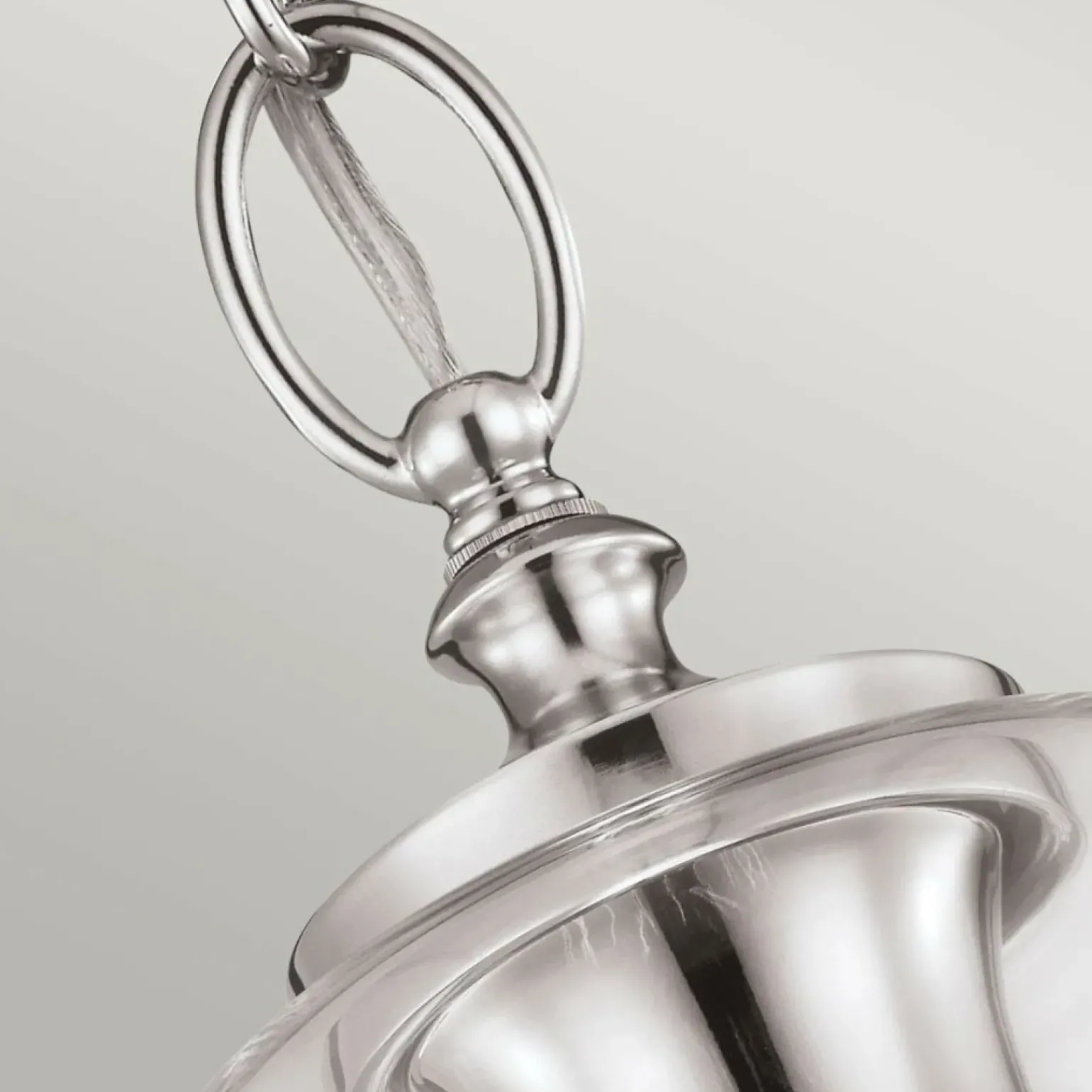 Hot Srebrna lampa wisząca, klasyczna FE-HOUNSLOW-P-PN z serii HOUNSLOW Żyrandole Nowoczesne