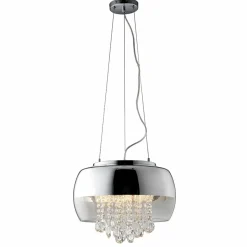 Best Sale Srebrna lampa wisząca w stylu glamour ML3801 LUNA | Kaja Oświetlenie Żyrandole Nowoczesne