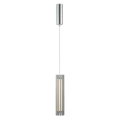 Shop Srebrna lampa wisząca, wbudowany LED MOD410PL-L12CH3K z serii SONATA Żyrandole Nowoczesne