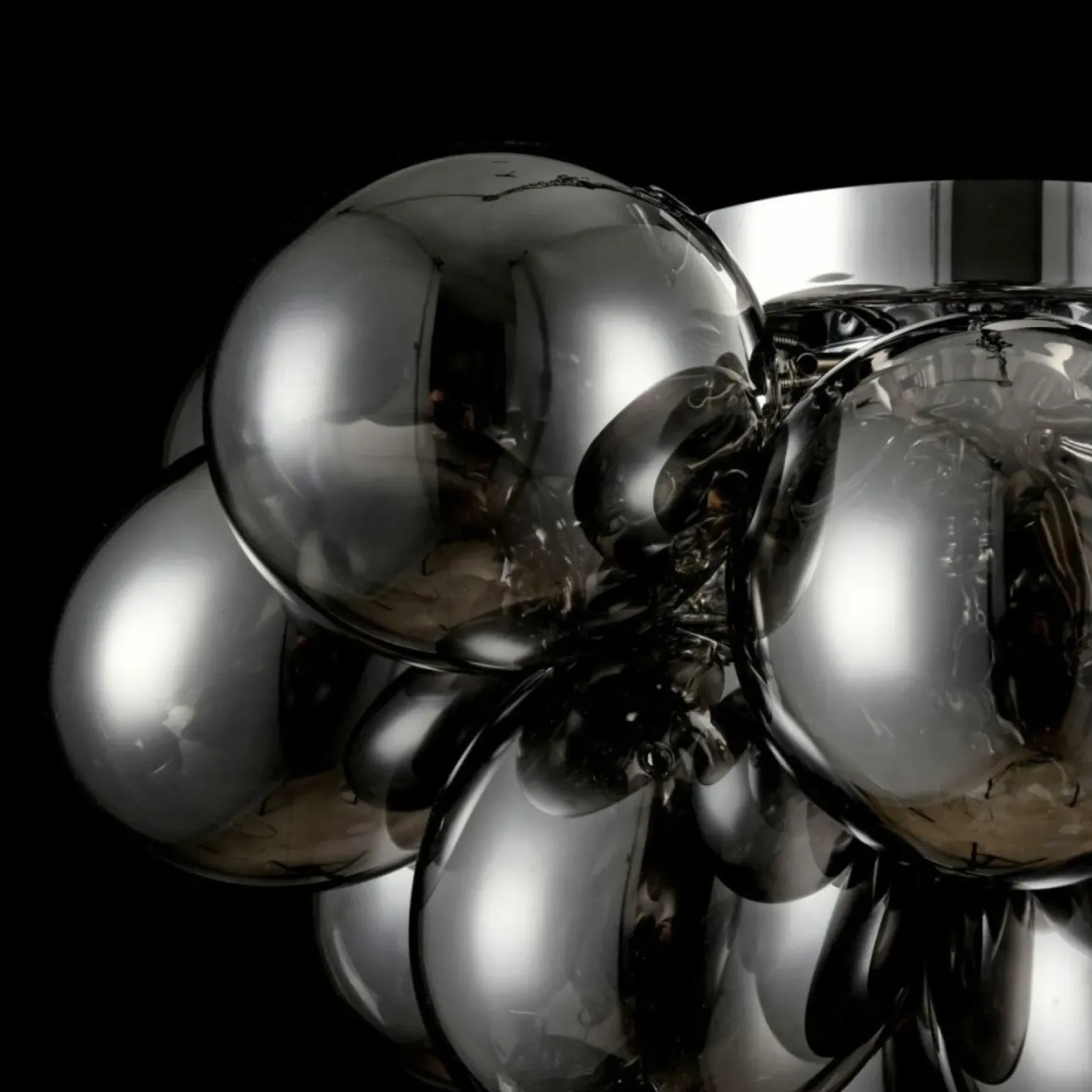 Sklep Kaja Srebrna lampa z dymionymi kloszami MOD112-04-N BALBO | Kaja