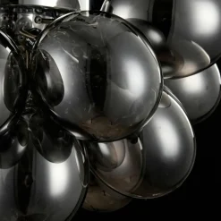 Sklep Kaja Srebrna lampa z dymionymi kloszami MOD112-04-N BALBO | Kaja