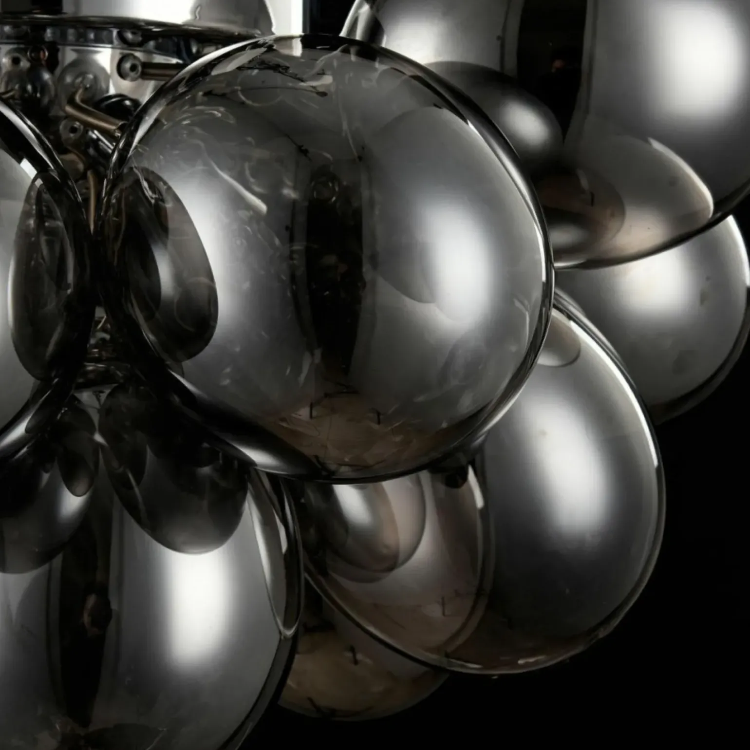 Sklep Kaja Srebrna lampa z dymionymi kloszami MOD112-04-N BALBO | Kaja