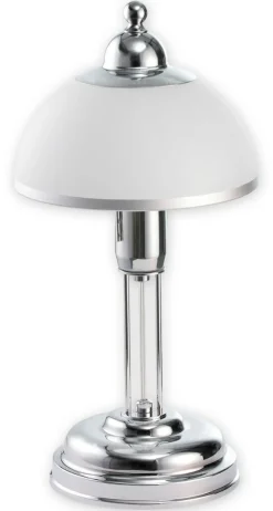 Sklep Kaja Srebrna lampka stołowa do sypialni O1488 CH FLEX | Kaja Oświetlenie