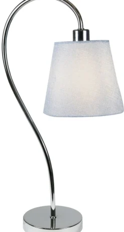 Sklep Kaja Srebrna lampka stołowa na szafkę nocną 41-70760 LUK | Kaja Oświetlenie