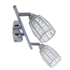 Flash Sale Srebrna listwa sufitowa, regulowane klosze 92-13392 z serii SHIBA Żyrandole Nowoczesne