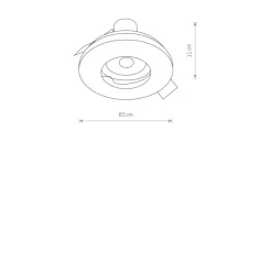 Sklep Kaja Srebrna oprawa podtynkowa, do każdego wnętrza 7663 | Kaja Oświetlenie