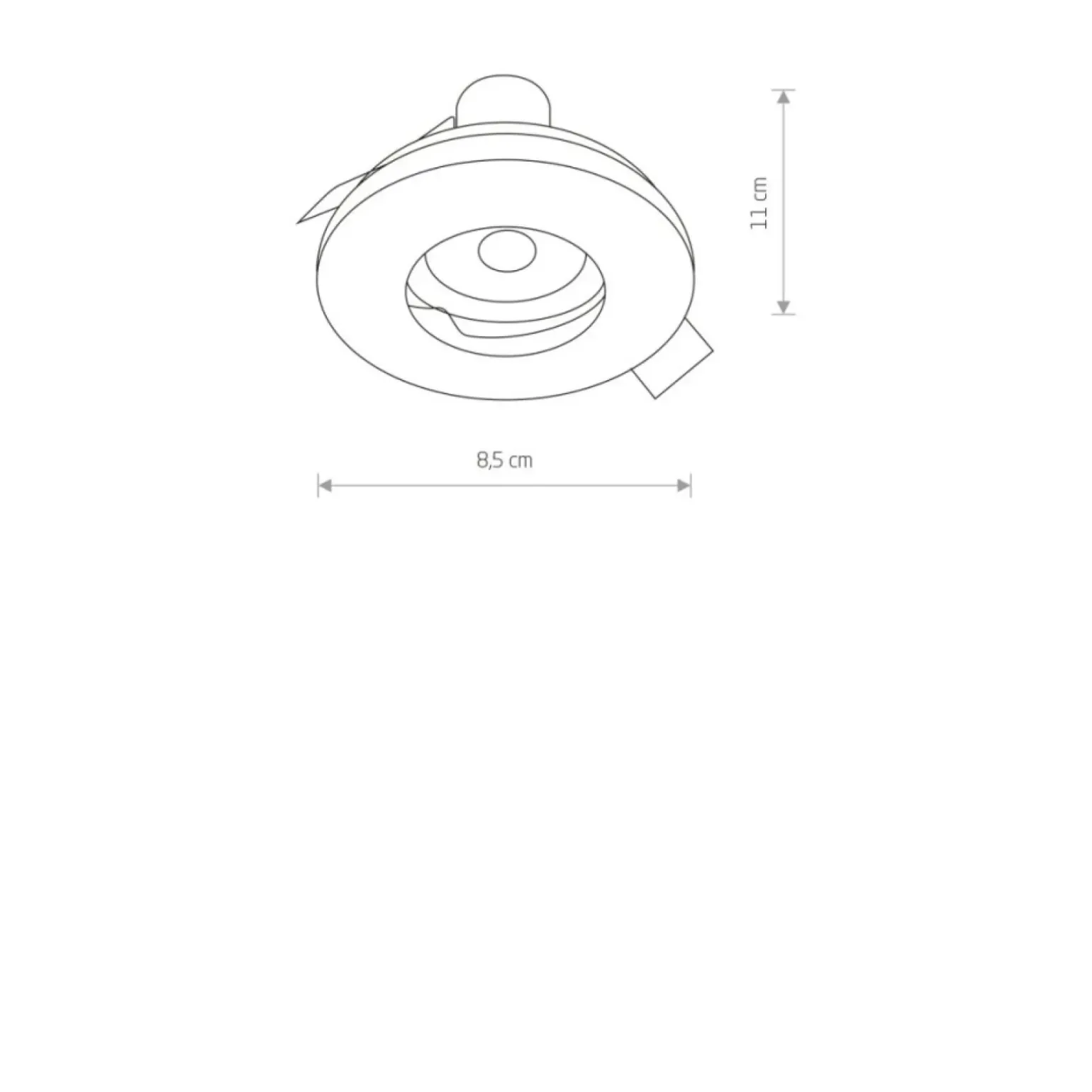 Sklep Kaja Srebrna oprawa podtynkowa, do każdego wnętrza 7663 | Kaja Oświetlenie