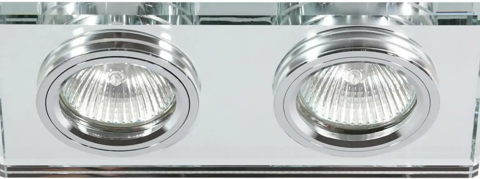 Sklep Kaja Srebrna, podwójna oprawa podtynkowa, do korytarza 2222806 | Kaja Oświetlenie