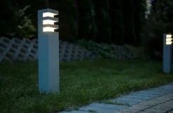 Sklep Kaja Srebrna, prosta lampa stojąca, na żarówkę E27 RADO 2 AL z serii RADO | Kaja Oświ