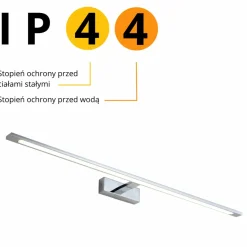 Sklep Kaja Srebrny kinkiet łazienkowy LED 96cm GS-LWB-32W CH CCT ISLA | Kaja