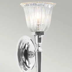 Sklep Kaja Srebrny kinkiet ścienny do sypialni BATH-DRYDEN1-PC z serii DRYDEN