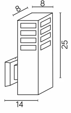 Sklep Kaja kinkiet ścienny, stabilny RADO III K AL z serii RADO III | Kaja Oświetle