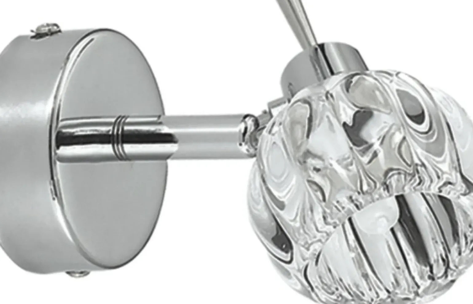 Sklep Kaja Srebrny kinkiet z kryształowym kloszem 91-70289 BOMBOLA | Kaja