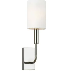 Sklep Kaja Srebrny kinkiet z wąskim abażurem FE-BRIANNA1-PN z serii BRIANNA