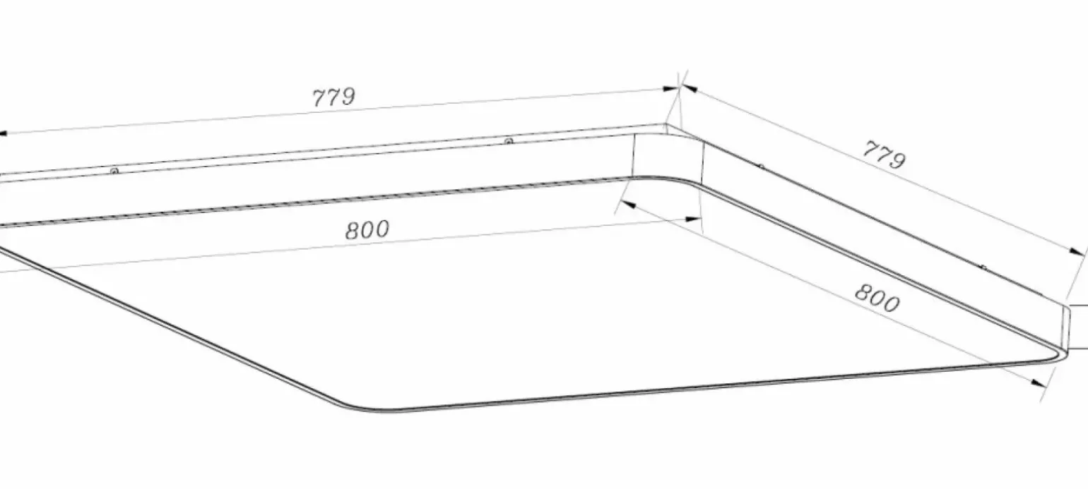 Sklep Kaja Srebrny klasyczny kwadratowy plafon CL12100007-SL SIERRA | Kaja