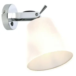 Sklep Kaja Srebrny reflektor ścienny z abażurem LP-5031/1W WH BALI | Kaja