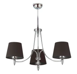 Sklep Kaja Srebrny żyrandol z brązowymi abażurami JUP 1254 GALAXY | Kaja