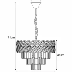 Best żyrandol z ozdobnym wzorem ze szkiełek K-8172 | Kaja Żyrandole Nowoczesne