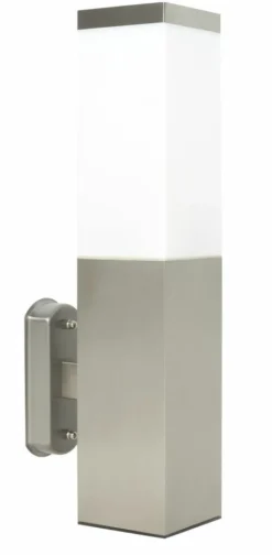 Sklep Kaja Stalowy kinkiet elewacyjny, nad podjazd SS802-A z serii INOX KWADRAT | Kaja Oświ