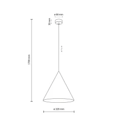 Store Stożkowa, beżowa lampa do kuchni ⌀32cm TK 10056 CONO | Kaja Żyrandole Nowoczesne
