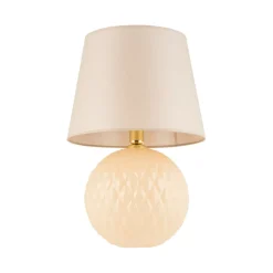 Sklep Kaja Stylowa, beżowo-złota lampka nocna glamour TK 5591 z serii SANTANA