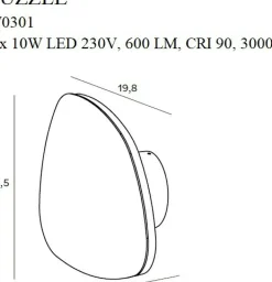 Sklep Kaja Stylowa, biała lampa ścienna LED 15,5cm MX W0301 PUZZLE | Kaja
